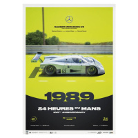 Umělecký tisk Sauber Mercedes C9 - 24h Le Mans - 100th Anniversary - 1989, Automobilist, 50 × 70