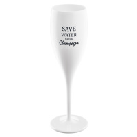 Koziol Sklenice s nápisem Save water drink champagne