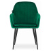 Zelená sametová židle LUGO
