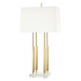 HUDSON VALLEY stolní lampa RHINEBECK mosaz/textil staromosaz/bílá E27 1x40W L1057-AGB-CE