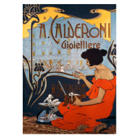 Obrazová reprodukce Advertising poster for Calderoni Jewelers in Milan, 1898, by Adolf Hohenstei