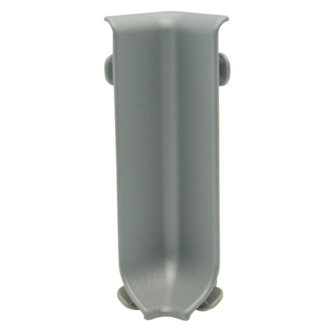 Roh k soklu Progress Profile vnitřní hliník elox stříbrná, výška 60 mm, RIZCTAA602