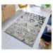 Flair Rugs koberce Kusový koberec Moda River Grey/Multi - 200x290 cm