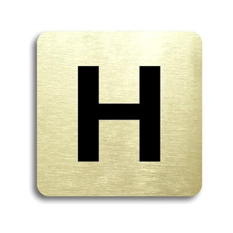 Accept Piktogram "hydrant" (80 × 80 mm) (zlatá tabulka - černý tisk bez rámečku)