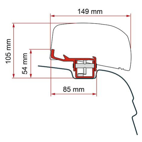 Adaptér pro VW T5, T6 na markýzu Fiamma F40van