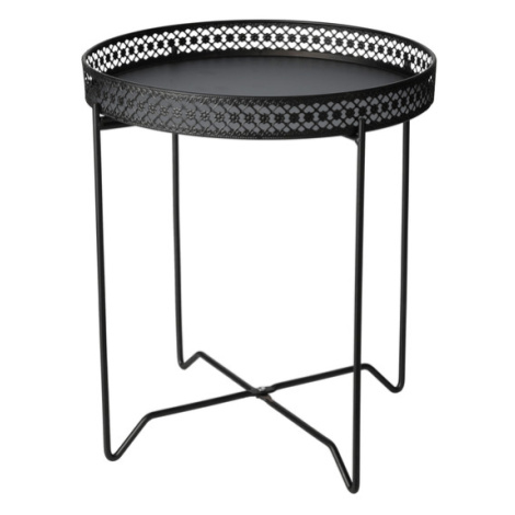 Odkládací stolek LACY 1 černá, ⌀ 35 cm