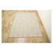 Šňůrkový oboustranný koberec Brussels 205647/10610 listí, světle béžový / krémový