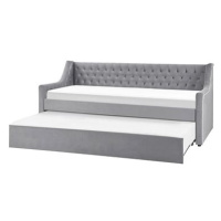 BELIANI postel MONTARGIS 90 × 200 cm, sametová, šedá