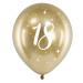 PartyDeco Latexové balónky - zlaté číslo 18 6ks