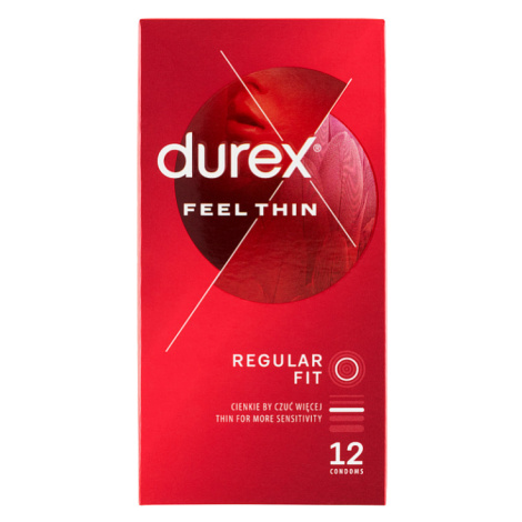 Durex Feel Thin Regular Fit kondomy 12 ks