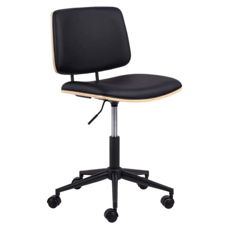 Černá kancelářská židle z imitace kůže Owen – Actona