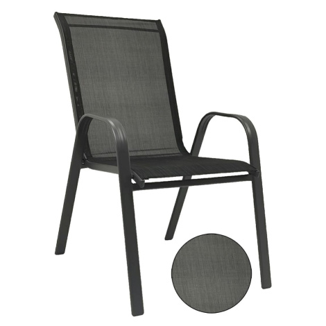 Kontrast Zahradní židle MAJORKA 55 x 65 x 95 cm černá