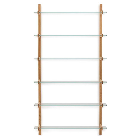 Skleněný modulární policový systém v přírodní barvě 110x202x30,5 cm Sitra – Kave Home