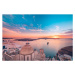 Fotografie Amazing evening view of Fira, caldera,, Levente Bodo, 40 × 26.7 cm