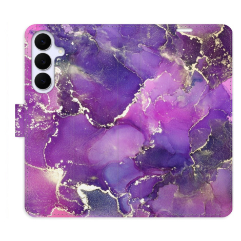 iSaprio Flip pouzdro Purple Marble pro Samsung Galaxy S25 FE