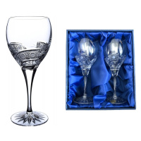 Onte Crystal Bohemia Crystal ručně broušené sklenice na červené víno Kometa 340 ml 2KS