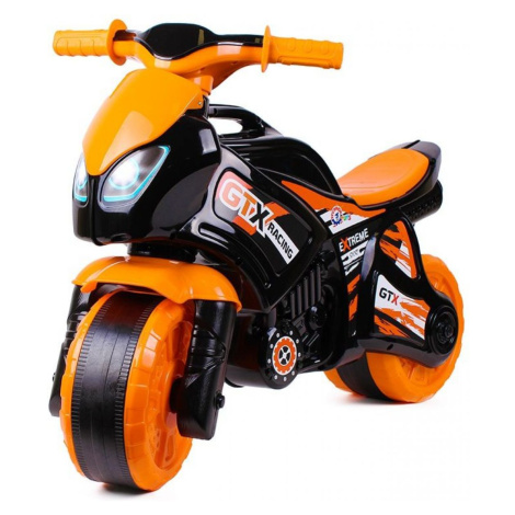 Odrážedlo motorka oranžovo-černá plast v sáčku 35 x 53 x 74 cm Teddies