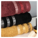 Bavlněný froté ručník s bordurou LUXURY 50x90 cm, mustard/hořčicová, 500 gr Mybesthome