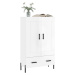 vidaXL Skříň highboard lesklá bílá 69,5 x 31 x 115 cm kompozitní dřevo