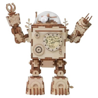 Dřevěný Model 3D Puzzle Robotime Hrací Skříňka Mechanický Robot Orpheus Diy