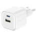 Swissten síťový adaptér GaN 1x USB-C 35W PD + 1x USB-A 27W QC bílý