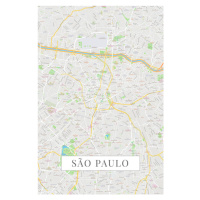 Mapa Sao Paulo color, 26.7 × 40 cm