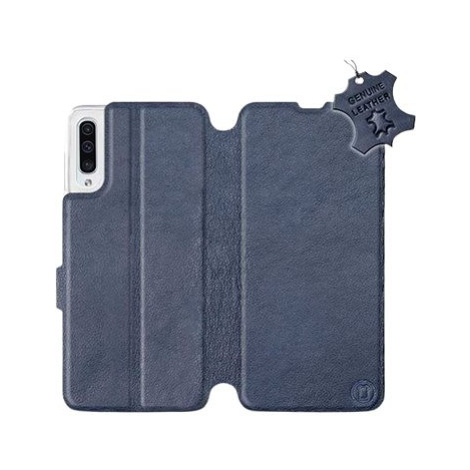 Flip pouzdro na mobil Samsung Galaxy A50 - Modré - kožené - Blue Leather