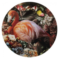 KARE Design Skleněný obraz Proud Flamingo Ø100cm