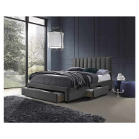 Halmar Manželská postel GRACE 160x200 cm - šedá