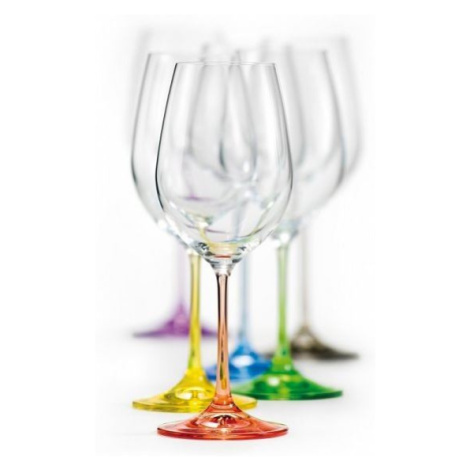 Crystalex set sklenic na bílé víno Viola Rainbow 350 ml 6 KS Crystalex-Bohemia Crystal