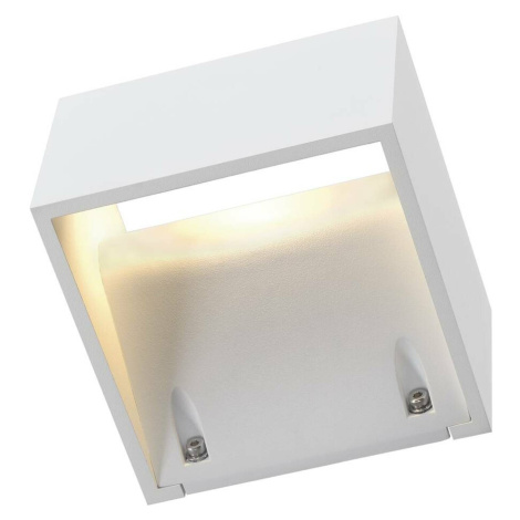 BIG WHITE SLV LOGS WALL, venkovní nástěnné svítidlo, LED, 3000K, IP44, hranaté, bílé, 8 W 232101