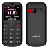 Aligator A720 4G Senior černý + nabíjecí stojánek