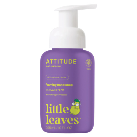 Dětské pěnivé mýdlo na ruce ATTITUDE Little leaves s vůní vanilky a hrušky 295 ml