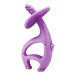 Mombella silikon kousátko zubní kartáček Dancing Elephant fialová