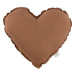 Cotton &amp; Sweets Mini lněný polštář srdce čokoláda 28 cm