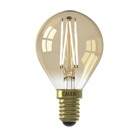 E14 stmívatelná LED lampa P45 goldline 3,5W 250lm 2100K Calex