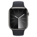 Apple Watch Series 9 Cellular 45mm Grafitová ocel s temně inkoustovým sportovním řemínkem S/M Gr