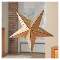 LED dřevěná dekorace Hvězda