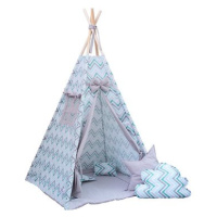 BabyTýpka teepee Cikcak mint grey