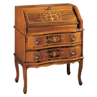 Estila Luxusní barokní psací stolek Clasica se sekretářem z masivního dřeva se dvěma šuplíky a r