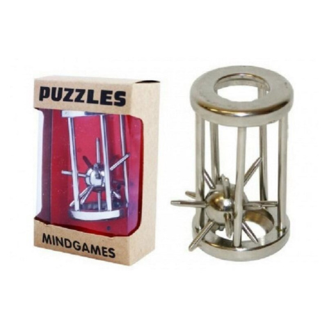 Hlavolam ježek v kleci kov 4,5x7,5cm v krabičce