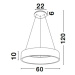 NOVA LUCE závěsné svítidlo RANDO matný bílý hliník a akryl LED 42W 230V 4000K IP20 6167203