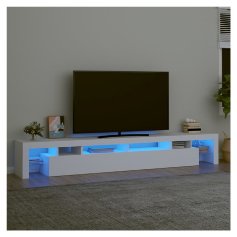 vidaXL TV skříňka s LED osvětlením bílá 260x36,5x40 cm