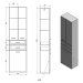 AQUALINE ZOJA/KERAMIA FRESH skříňka vysoká s košem 50x184x29cm, bílá 51293