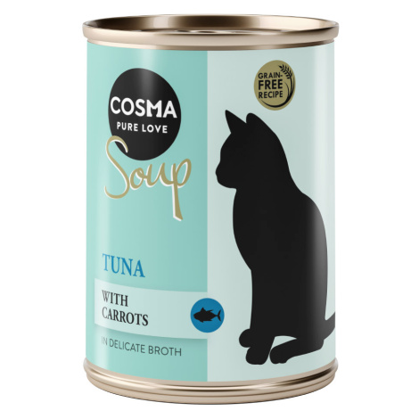 Výhodné balení Cosma Soup 12 x 100 g - tuňák s mrkví