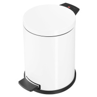 Hailo Nádoba na odpad s pedálem SOLID, velikost M, 12 l, ocel, vnitřní nádoba pozinkovaná, bílá,