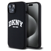 DKNY Liquid Silicone Arch Logo MagSafe kryt iPhone 13 černý
