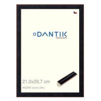 DANTIK rámeček 21 × 29,7, ANDRE černý sklo čiré