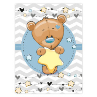 Obraz rozkošného medvídka s hvězdou