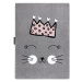 Dětský kusový koberec Petit Cat crown grey 140x190 cm